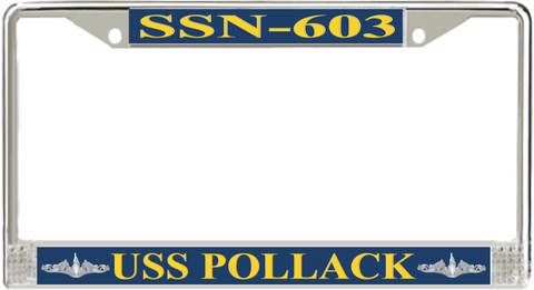 USS Pollack SSN-603 License Plate Frame
