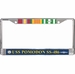 USS Pomodon SS-486 Vietnam Veteran 3-Ribbon Stack License Plate Frame