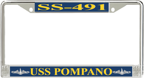 USS Pompano SS-491 License Plate Frame