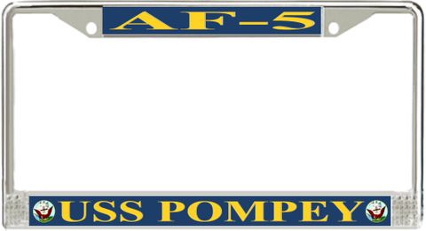 USS Pompey AF-5 License Plate Frame
