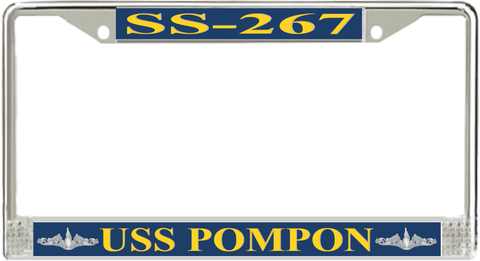 USS Pompon SS-267 License Plate Frame