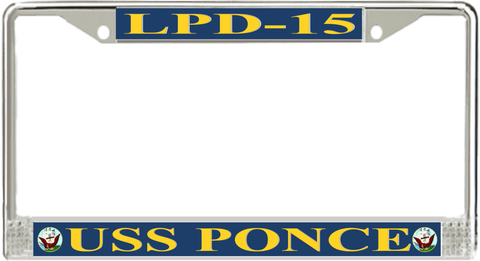 USS Ponce LPD-15 License Plate Frame