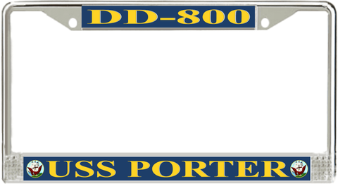 USS Porter DD-800 License Plate Frame