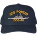 USS Porter DDG-78 Ship Emblematic Custom Embroidered Cap