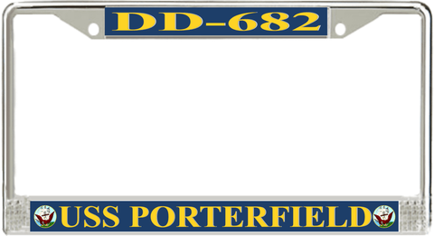 USS Porterfield DD-682 License Plate Frame