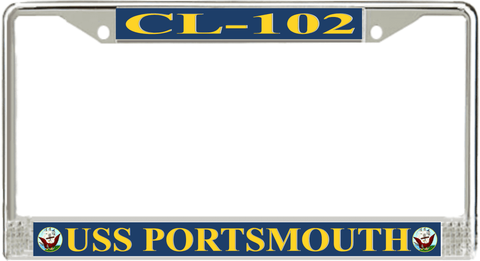 USS Portsmouth CL-102 License Plate Frame