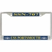 USS Portsmouth SSN-707 License Plate Frame