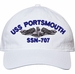 USS Portsmouth SSN-707 with Dolphins Unstructured Dad Cap