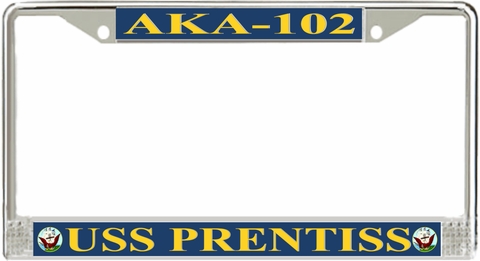 USS Prentiss AKA-102 License Plate Frame