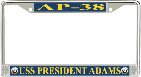 USS President Adams AP-38 License Plate Frame