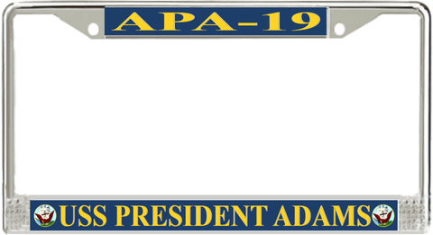 USS President Adams APA-19 License Plate Frame