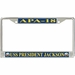 USS President Jackson APA-18 License Plate Frame