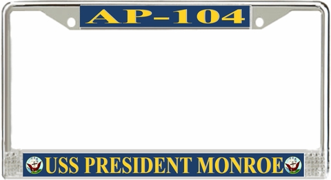 USS President Monroe AP-104 License Plate Frame