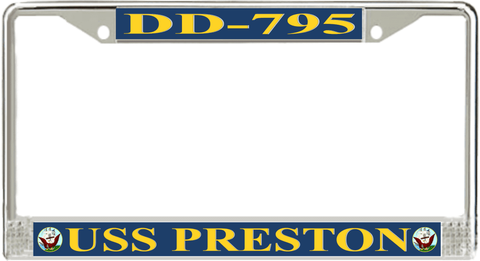 USS Preston DD-795 License Plate Frame