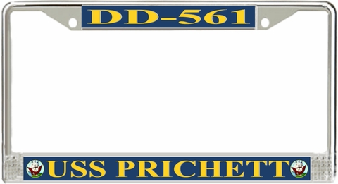 USS Prichett DD-561 License Plate Frame