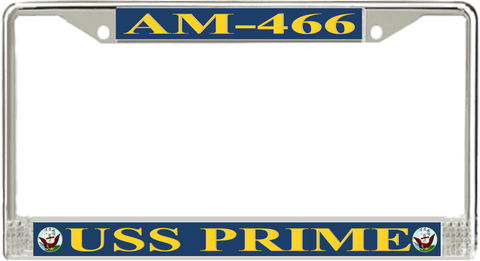 USS Prime AM-466 License Plate Frame