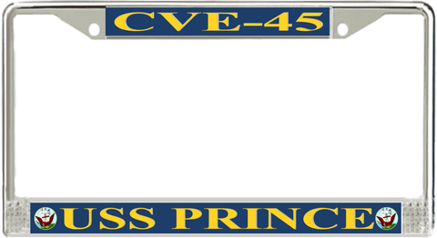 USS Prince CVE-45 License Plate Frame