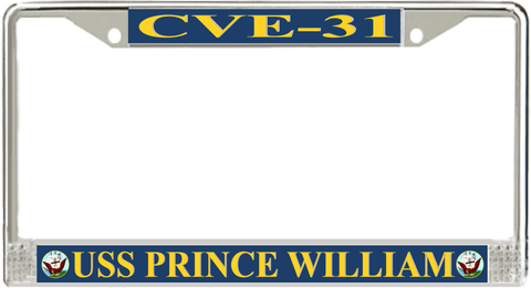 USS Prince William CVE-31 License Plate Frame