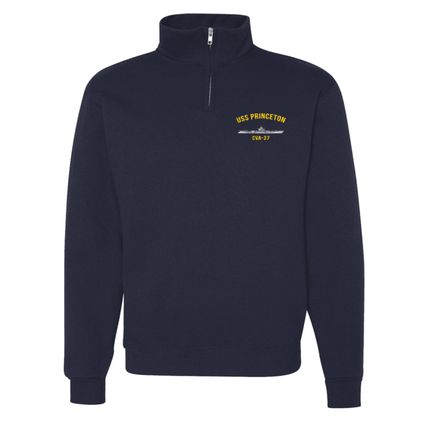 USS Princeton CVA-37 Printed Quarter-Zip Sweatshirt