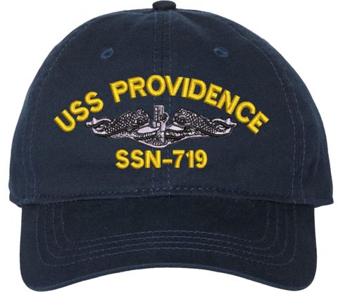 USS Providence SSN-719 with Dolphins Unstructured Dad Cap