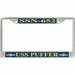USS Puffer SSN-652 License Plate Frame