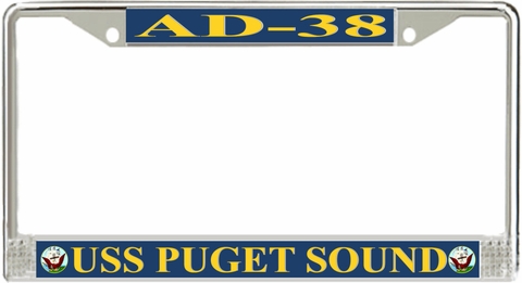 USS Puget Sound AD-38 License Plate Frame