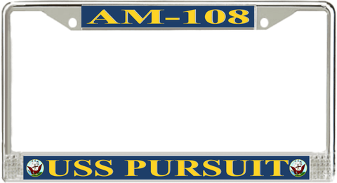 USS Pursuit AM-108 License Plate Frame