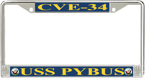 USS Pybus CVE-34 License Plate Frame