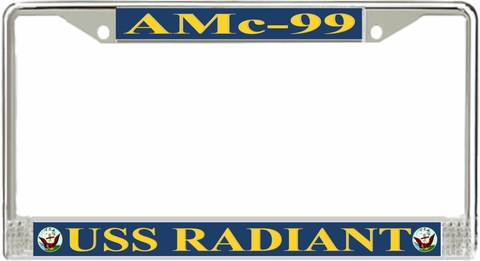 USS Radiant AMc-99 License Plate Frame