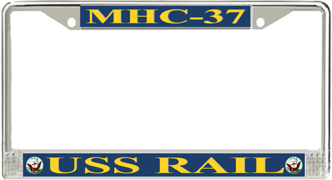 USS Rail MHC-37 License Plate Frame