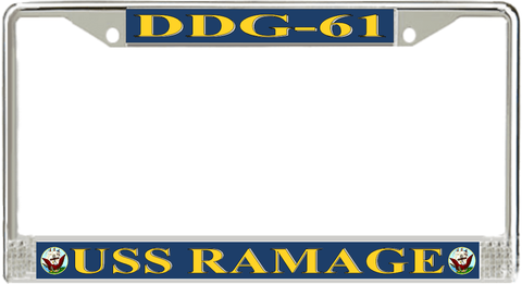USS Ramage DDG-61 License Plate Frame