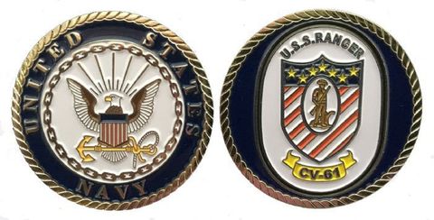 USS Ranger Challenge Coin Enlisted