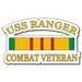 USS Ranger CV-61 Vietnam Combat Veteran with Ribbon Decal