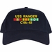 USS Ranger CVA-61 with Vietnam Service Ribbons Embroidered Cap