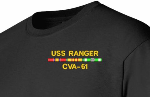 USS Ranger CVA-61 with Vietnam Service Ribbons T-Shirt
