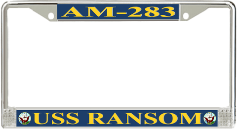 USS Ransom AM-283 License Plate Frame