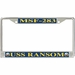 USS Ransom MSF-283 License Plate Frame