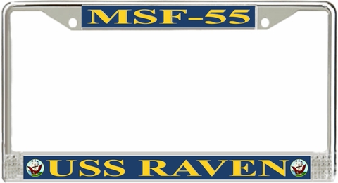 USS Raven MSF-55 License Plate Frame