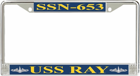 USS Ray SSN-653 License Plate Frame