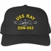 USS Ray SSN-653 with Dolphins Custom Embroidered Cap