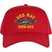 USS Ray SSN-653 with Dolphins Custom Embroidered Cap
