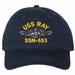 USS Ray SSN-653 with Dolphins Unstructured Dad Cap