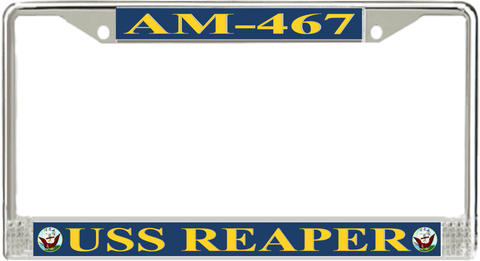 USS Reaper AM-467 License Plate Frame