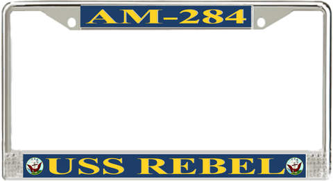 USS Rebel AM-284 License Plate Frame