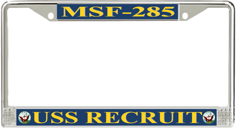 USS Recruit MSF-285 License Plate Frame