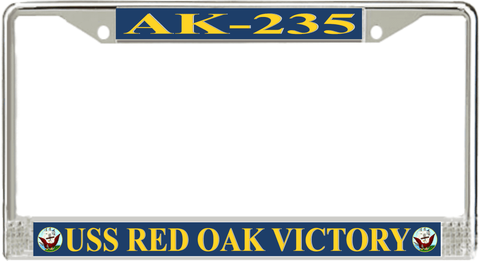 USS Red Oak Victory AK-235 License Plate Frame