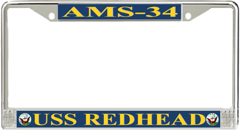 USS Redhead AMS-34 License Plate Frame