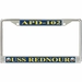 USS Rednour APD-102 License Plate Frame