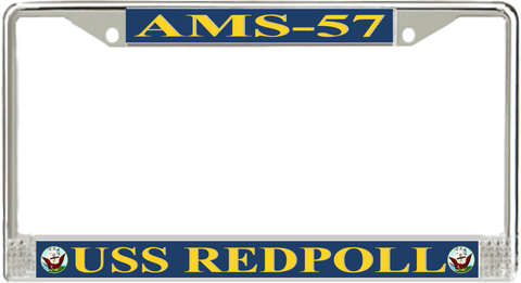 USS Redpoll AMS-57 License Plate Frame
