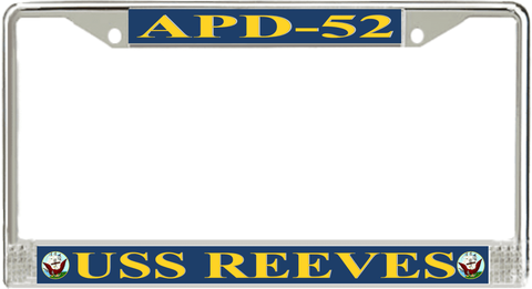 USS Reeves APD-52 License Plate Frame